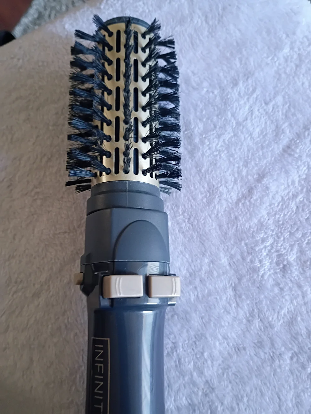 InfinitiPRO Conair Rotating Hot Air Brush - Charcoal & Silver